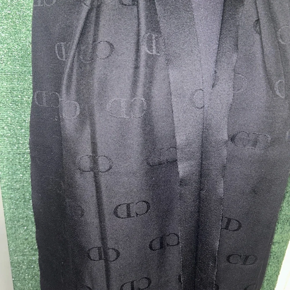 Dior Black CD Monogram Long Scarf‎